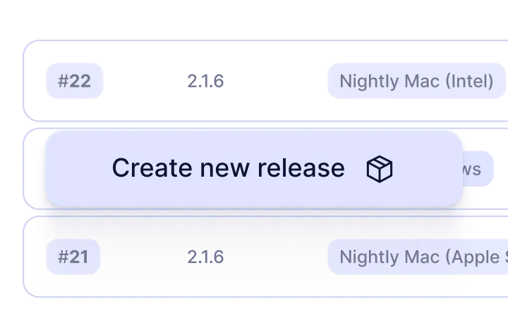 UI for creating releases